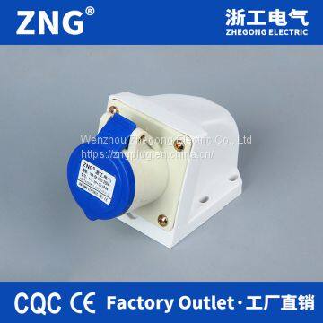 16A 230V 3 Pin Surface Mounting Industrial Socket IP44, Wall Mounted Industrial Power Socket 16A 2P+PE photo-3