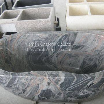 China Juparara Granite  Bathtub, Sandy Grey Granite Bathroom Tubs