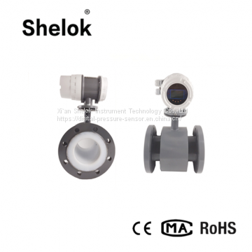 4-20mA Output Sulfuric Acid PTFE Electromagnetic Water Flow Meter photo-5