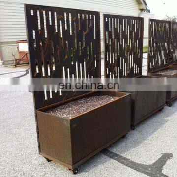 Outdoor furniture rust steel garden planter images