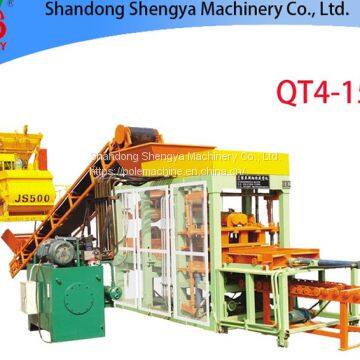 QT4-15 Automatic hydraulic cement brick making machine, block production plant