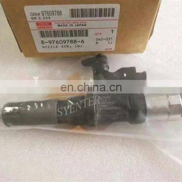 Excavator Parts F Series 4HK1 Diesel Engine Fuel Injector 8-97609788-0