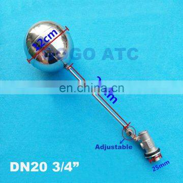 High Temperature Water Level Controller DN15 DN20 Cold and Hot Water Tank Float Valve 1/2" 3/4" Stainless Steel Toilet Valve photo-2
