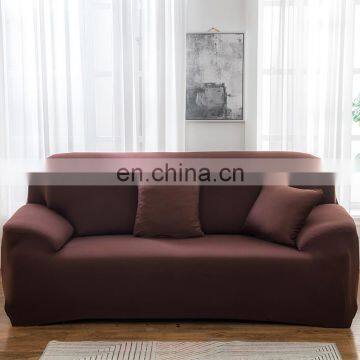 High Quality 100% Polyester Spandex Stretch Couch Cover Loveseat Sofa Towel Furniture Cover Solid Slipcover Stretch