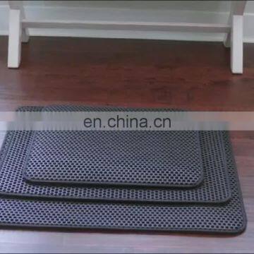 Factory wholesale double-layer EVA cat litter box trapper mat with waterproof layer