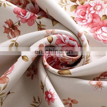 wholesale customized pattern 3D digital printed floral grommet finished high density shading blackout window curtain