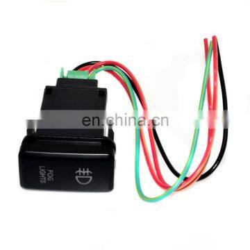 12V Red LED Fog Light Push Switch Button with Wires For Toyota Land Cruiser Hilux Tacoma For Tundra 4Runner Highlander