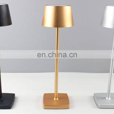 American Modern Bed Side Acrylic Table Lamp Shade Aluminium Alloy Eyes Protected Desk Lamp With Battery Operated photo-4