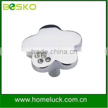 Chrom zamac handle with crystal cartoon handle knob kids drwawer knobs