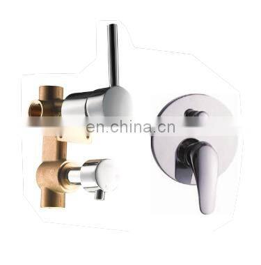 Stainless Steel Bathroom Wall Mounted Ceramic Valve Double Handles Shower Faucets