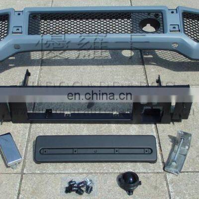 G CLASS W463 G55 G500 A-style Body Kit PP Material Front Bumper Fog Light Covers With LED Front Grille Over Fenders Side Mirrors