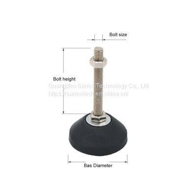 Nylon Base Anti-Vibration Fixed Foot Leveler Height Adjustable Leveling Foot photo-4