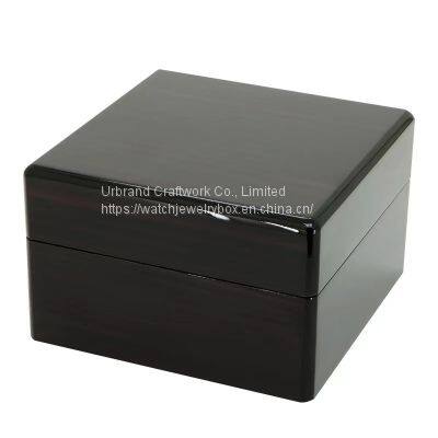 Личностно изготовленный роскошный блестящий подарочный ящик для деревянных часов из МДФ с лаком photo-2