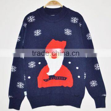 Unisex knitted Christmas Jumpers for kids Santa Claus Pattern Knitting christmas sweater