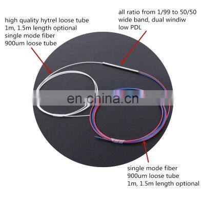 1x2 1*2 1 2 FBT Fiber Coupler Fiber Optic Ratio Coupler photo-2