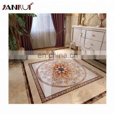 interior decoration Glazed & Golden Puzzle Ceramic Carpet tile