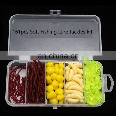 161Pcs soft plastic lure Fishing Lure Set