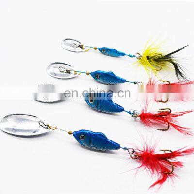 Wholesale lead hard fish Spoon Metal jig Lures Spinner Baits Crank Bait Bass wobbler Tackle feather Hook