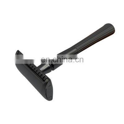 2021 Luxury Matte Black Coating Zinc Alloy Handle Safety Razor photo-2
