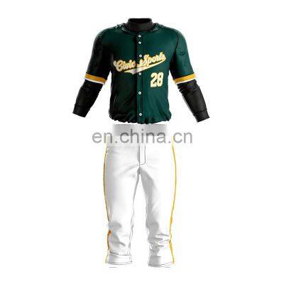 Lightweight Comfortable Baseball Uniform Sublimation Printing Baseball Uniform For Custom Youth Baseball Uniform