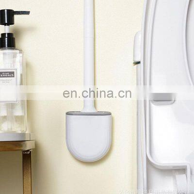 Customized Environmentally Eco New Plastic Inside Cleaner Wall Mounted Silicone Toilet Brush Holder photo-4