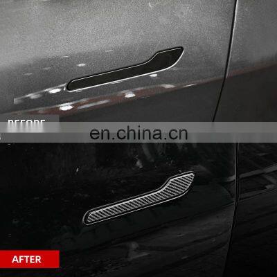 ABS Car Door Handle Cover Protector Decoration Styling Refit Car Accessories For Tesla Model Y 2021 photo-4