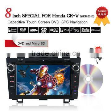 OEM ANDROID4.4 DOUBLE DIN CAR RADIO DVD PLAYER FOR HONDA CRV, 8" HD TOUCH SCREEN CAR GPS WIFI BLUETOOTH,SWC,USB,SD,AUX,3G OPTION