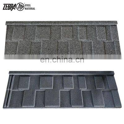 China building material shingle roofing tile villa house cheap stone coated metal roof tile