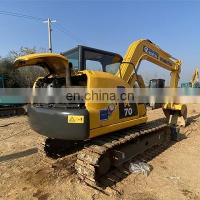 7ton komatsu pc70-8 electric system mini excavator with breakerline and dozer