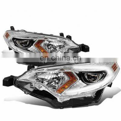 LED DRL with Projector headlights for Toyota Corolla LE/SE2014-2016 black housing and amber corner