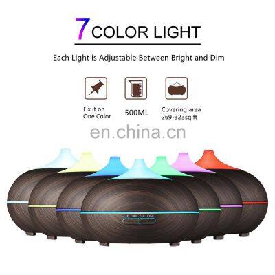 New Arrival 300ml Wood Grain Ultrasonic Essential Oil Aroma Diffuser photo-3