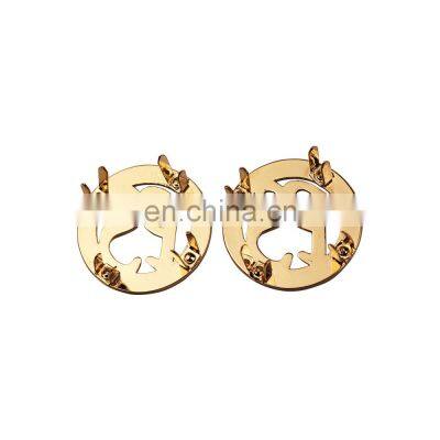Oil Covered Protection OEM Gold Custom Logo Emboss Metal Tags Label for Bag photo-2
