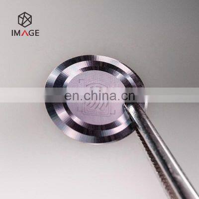 Custom Sand Silver 3D Stereo Effect Secure Pattern Holographic Round Stickers