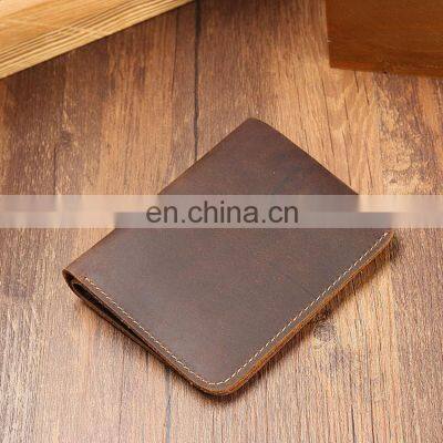 Cow crazy horse Leather Wallet for men slim smart wholesale retail customised custom logo vintage full grain