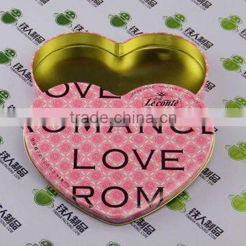 Heart shape Chocalate tinplate box, tin case, tin can