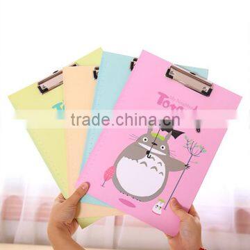 School stationery supplies colorful A4 size paper writing clipbroad