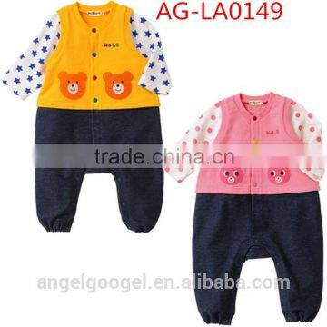 Wholesale Organic Cotton Bulk Infant Custom Printing One Piece Rompers Jumpsuit AG-LA List-5 photo-2
