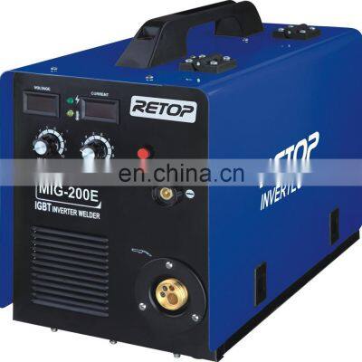 cheap and high quality MIG-200E hf igbt inverter gas gasless mig welder with CE