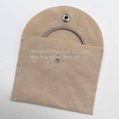 Micro Fiber Leather Jewelry Earrings Ring Necklace Drawsrting Bags Pouch photo-3
