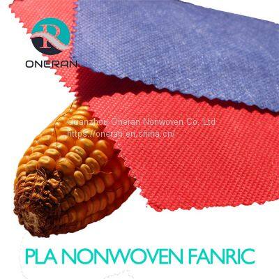 Wholesale Pla Spunbond Nonwoven Waterproof Fabric PLA Fiber Flatbond Thermal Bond Nonwoven Fabric PLA Non Woven Bag Fabric
