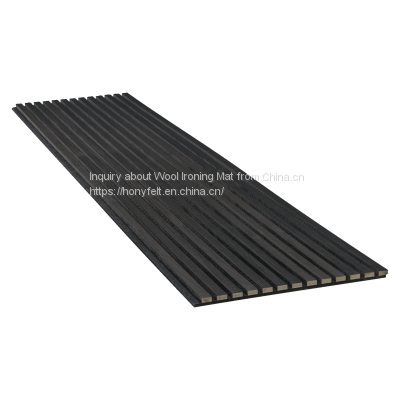 Soundproofing Materials Laminated PET Felt and Wood Veneer MDF Wood Slat Acoustic Panel for Wall and Ceiling