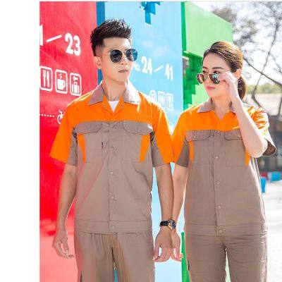 Cotton Wear-resistant Short Sleeved Workwear Set Customized by the Factory at the Source photo-4