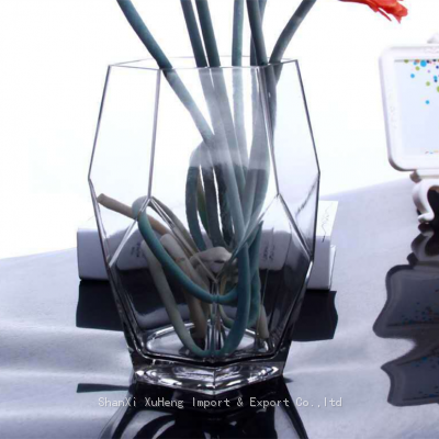 Luxury Centerpiece Glass & Crystal Vase Flower Home Decor Glass Flower Vase photo-4