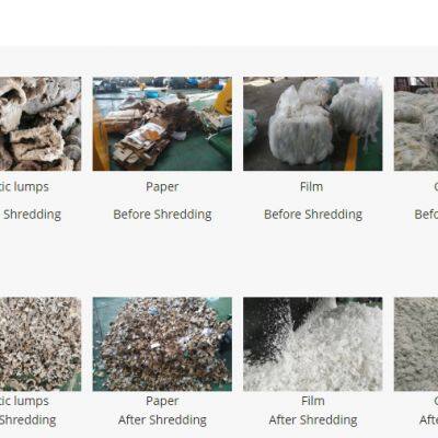 Single Shaft Shredder Machine for Textile Plastic Paper Film Glass Solid Waste Fiber photo-5