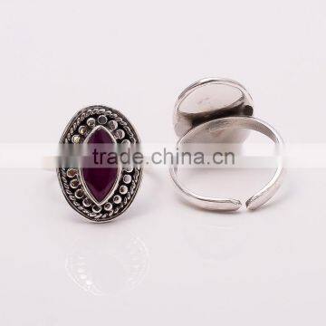 RUBY TOE RING ,925 sterling silver jewelry wholesale,WHOLESALE SILVER JEWELRY,SILVER EXPORTER,SILVER JEWELRY FROM INDIA
