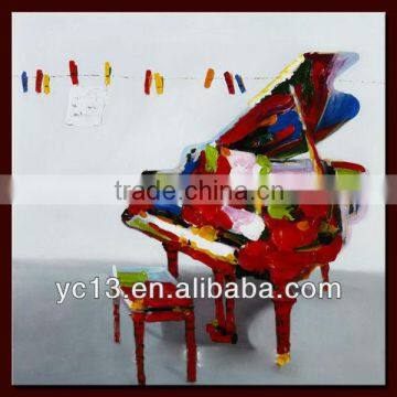 colourful piano hot selling modern decoration oil painting