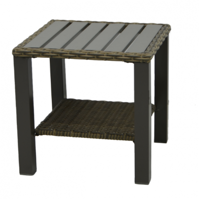 Living Accents 3pc Brown Steel Tudor Wicker Chat Set photo-3