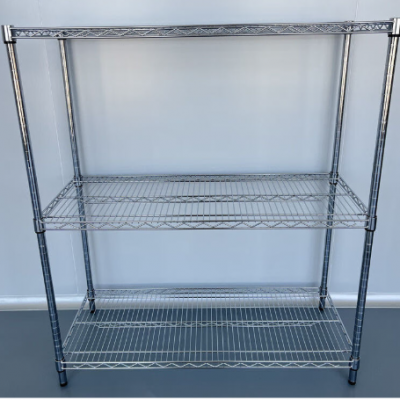 Rack de armazenamento para plantas de metal cromado com 6 níveis ajustáveis em arame photo-2