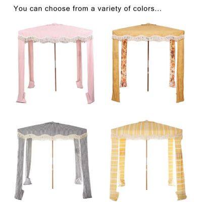 Custom Logo Beach Cabana OEM Service Available Quick Dry Fabric With Carry Bag photo-5