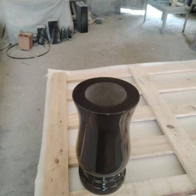 Owinstone-premium Black Naturally Polished Shanxi Black Granite/gabbro All Designs of Vases for Wholesale, Customized Available, Cheap Price photo-3